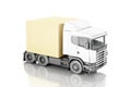 3d Truck with carboard boxes Royalty Free Stock Photo