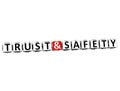 3D Trust And Safety Button Click Here Block Text