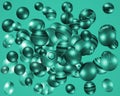 3D turquoise coloured spheres Royalty Free Stock Photo