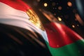 3d United Arab Emirates flag bokeh background Generative AI Royalty Free Stock Photo