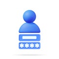 3D User Login Form Page