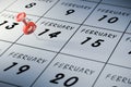 3d valentine day calendar Royalty Free Stock Photo