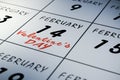 3d valentine day calendar Royalty Free Stock Photo