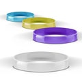 3D Various Color Four Glossy Silicone Wristbands Royalty Free Stock Photo