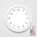 3d vector blank clock face Royalty Free Stock Photo