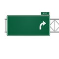 3d vector blank highway sign Royalty Free Stock Photo