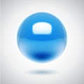 3d vector blue sphere Royalty Free Stock Photo