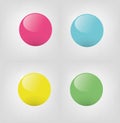 3d vector different colored glossy balls collection. Shiny round objects illustration