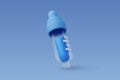 3d Vector Dropper bottle, Scientific technology and chemistry Concept Royalty Free Stock Photo