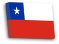 3D vector flag of Chile