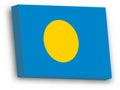3D vector flag of Palau Royalty Free Stock Photo