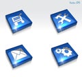 3d vector glossy setting and repair web icon set Royalty Free Stock Photo