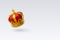 3d Vector Golden Royal Crown, Monarchy Royalty Luxury Medieval Decoration