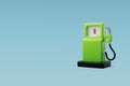 3d Vector Green Gas Pump, Green Energy, Clean Energy, Environmental Alternative Energy Concept