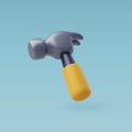 3d Vector Hammer, Construction and Maintenance Icon for Web Design