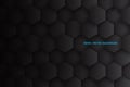 3D Vector Hexagons Grid Pattern Dark Gray Abstract Background Royalty Free Stock Photo