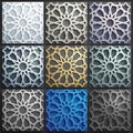 3d vector islamic pattern set vector. Abstract 3d arabic ornament. Islamic arabesque ornament background. Traditional