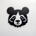 3d Vector Panda Icon For Branding With Negative Space Emphasis