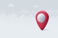 3d Vector Pin location pointer, Navigation icon, Geolocation map mark Royalty Free Stock Photo