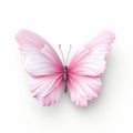 3d Vector Pink Butterfly: Cute And Fluffy Icon With Photorealistic Details