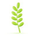 3d vector plants set. Royalty Free Stock Photo