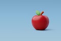 3d Vector Red Apple, Education, Back to school concept