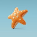 3d Vector StarFish, Summer Journey, Time to Travel Concept