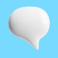 3d vector talking cloud. Speech bubble illustration.