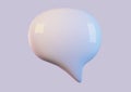 3d vector talking cloud. Speech bubble illustration.