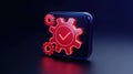 3d vector update icon with glass morphism effect, featuring floating gears symbolizing system updates Royalty Free Stock Photo