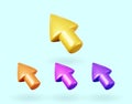 3d vector web cursor. Royalty Free Stock Photo