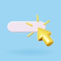3d vector web cursor. Royalty Free Stock Photo