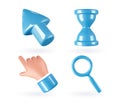 3d vector web cursor. Royalty Free Stock Photo
