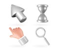 3d vector web cursor. Royalty Free Stock Photo