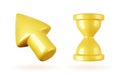 3d vector web cursor. Royalty Free Stock Photo