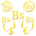 3D Venezuelan Bolivar of Venezuela currency symbol icon