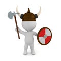 3D Viking with shield and  battle axe Royalty Free Stock Photo