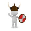 3D Viking with shield Royalty Free Stock Photo