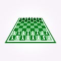 3d vintage illustration of chessboard template design elements Royalty Free Stock Photo