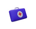 3D violet medical case for urgency help