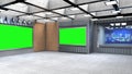 3D Virtual News Studio Background