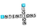 3D Vision Intentions Crossword Royalty Free Stock Photo