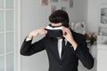 3d vision technology concep, virtual glasses