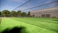 visual of outdoor batting cages for baseball and softball Royalty Free Stock Photo