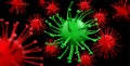 3D visualisation of pandemic virus Omicron in macro world Royalty Free Stock Photo