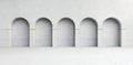 A 3D visualization of an abstract, futuristic concrete architecture with smooth, flowing curves.