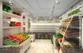 3d visualization of food store. The interior in Provence style