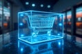 3d visualization in a modern digital marketplace a futuristic virtual shopping experience Royalty Free Stock Photo