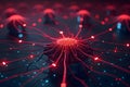 3D Neural Network Visualization with Glowing Nodes â Artificial Intelligence and Machine Learning Concept Royalty Free Stock Photo