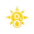 d3 vitamin icon on white